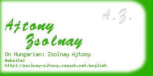 ajtony zsolnay business card